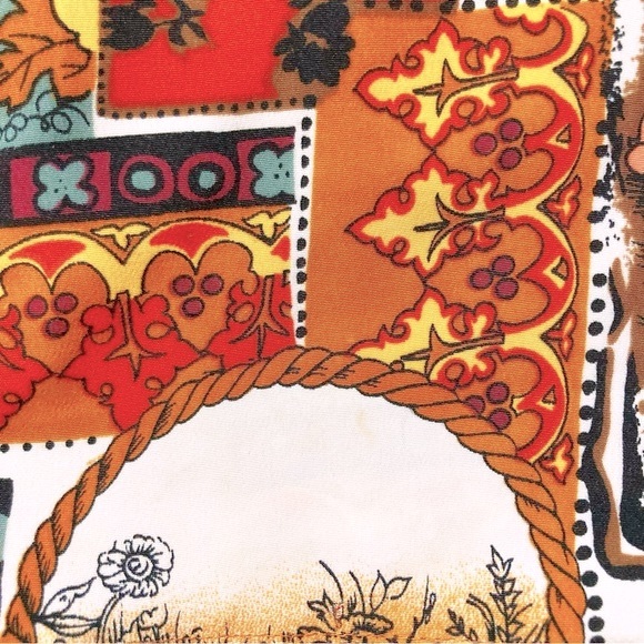 HER Vintage floral print button-down shirt ~ Autumn whimsigoth LARGE XL blouse - Picture 12 of 14